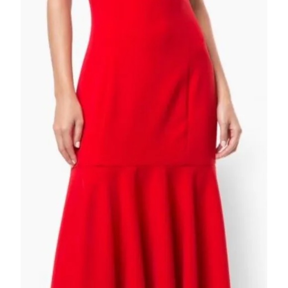 Carolina Herrera Spaghetti Strap A Line Dress Chili Red -New Homecoming dress! - Picture 2 of 6